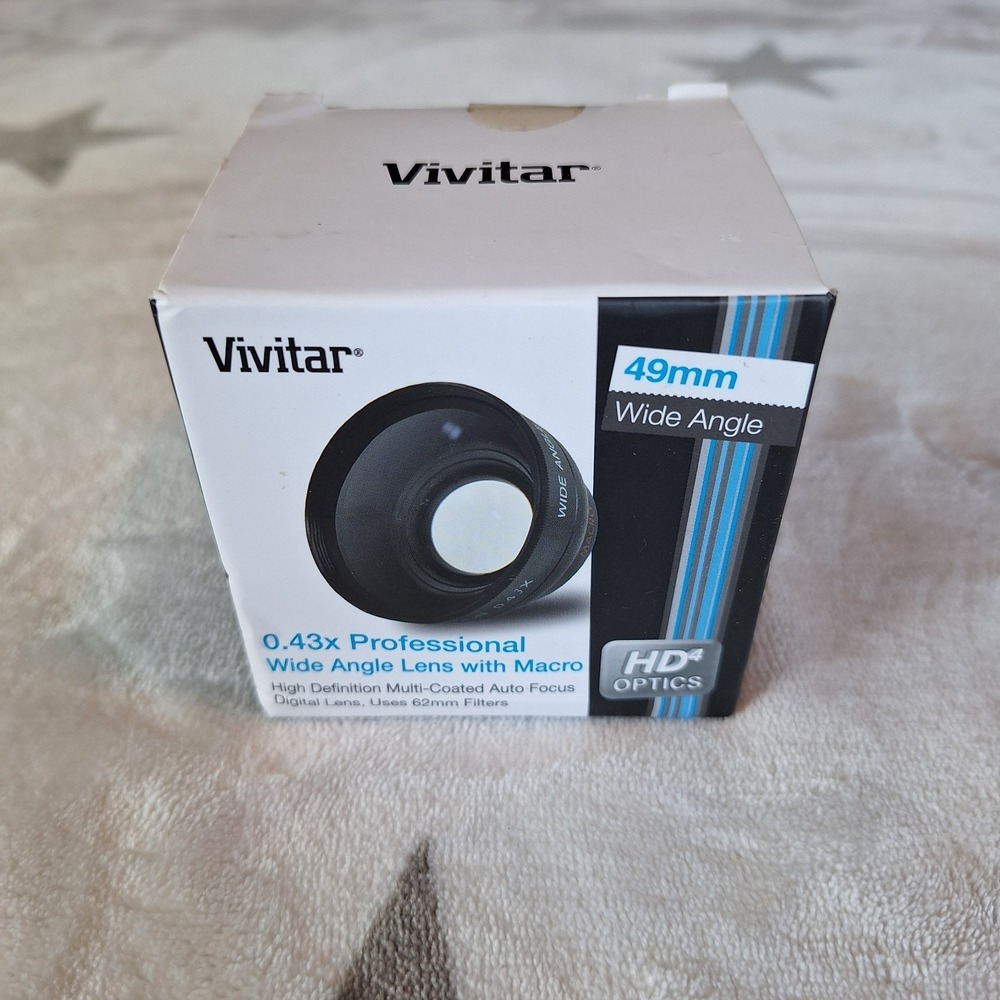 2019 Vivitar 43mm 0.43X Professional Wide Angle Lens with Macro Brand New Sealed
